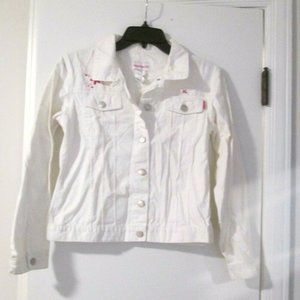 American Girl Doll Retired White Denim Jacket Licorice's Best Friend GIRLS sz L
